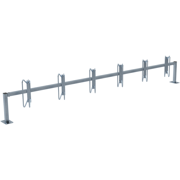 Bicycle rack  serial parking | Stand-alone constructionfor plugging down | Bicycle positioning:left or right, 45